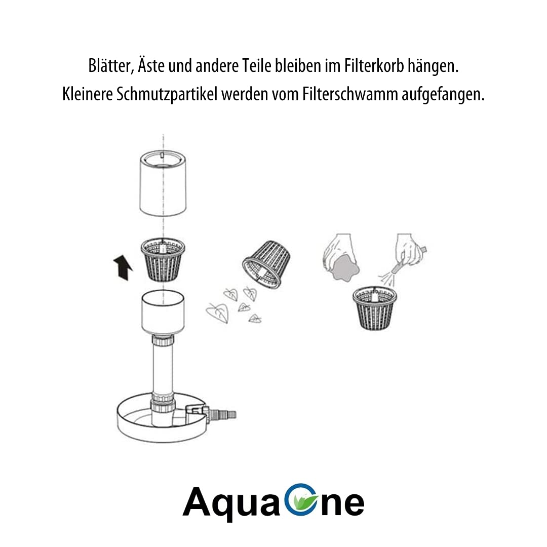 Aquaristikwelt24 - Skimmer CSP-40 per laghetti fino a 40 m2, per laghetti artificiali