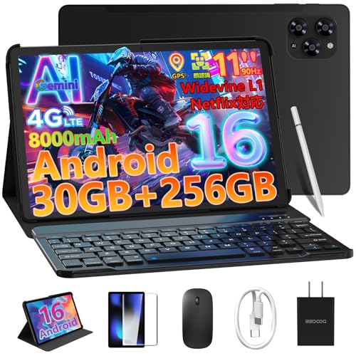 【Android16 4G LTE タブレット】DOOGEE G6 アンドロイド16 タブレット 11インチ 30GB+256GB+2TB TF拡張 90Hz IPS大画面 Widevine L1 Netflix対応 顔認識 13MP/5MPカメラ 8コアCPU T7250 8000mAh Type-C充電 4G LTE+5GWiFi+BT5.0+GPS対応 Wi-Fiモデル SIMフリー