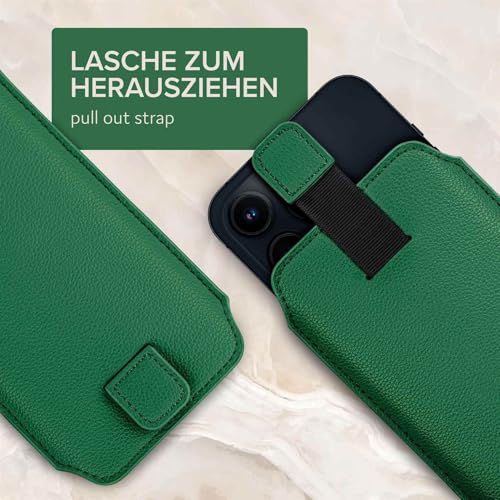 Étui iPhone XR avec languette d'extraction ONEFLOW Liberty vert