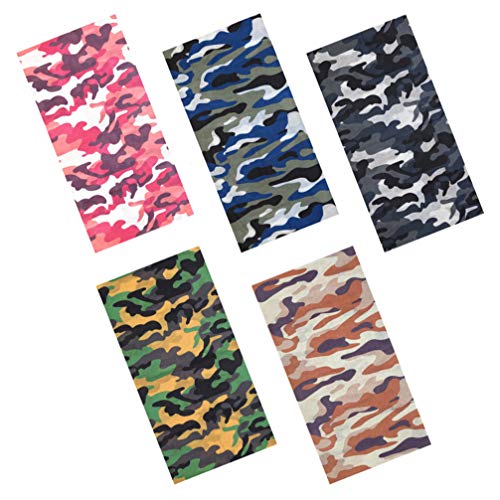 FAVOMOTO 5 Pcs Bandana Sem Costura Bandana Elástico Headwrap Lenço Tubo Balaclava Polaina Pescoço Po