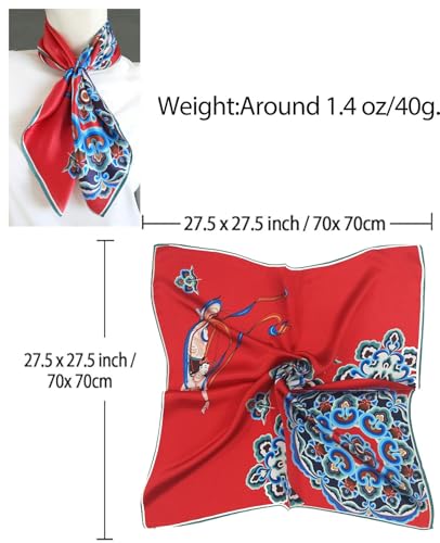 Women's Fashion Silky Head Neck Scarves 27.5” Bandana Scarf for Women2