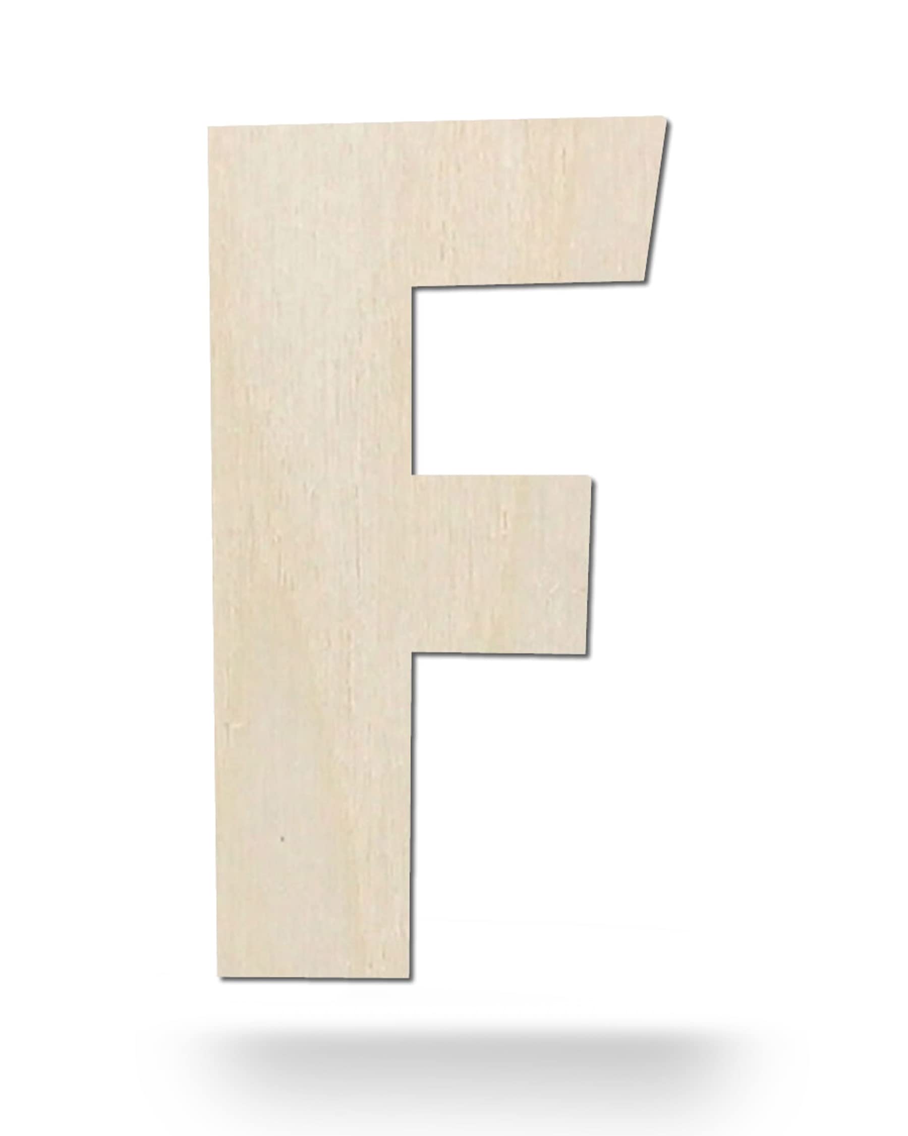 Kleenes Traumhandel Holzbuchstaben - Buchstabe aus Holz - Buchstaben für Türbeschriftung - Alphabet aus Holz für Kinderzimmer, Wohnzimmer u.v.m. - (60 cm, Großes F)