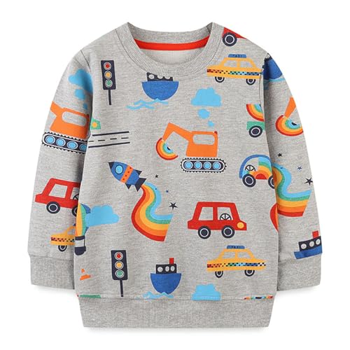 Boys Sweatshirts Casual Sweatshirts Cotton Sweatshirts Long Sleeve T-shirts Crew Neck Cartoon Tops for Boys-414