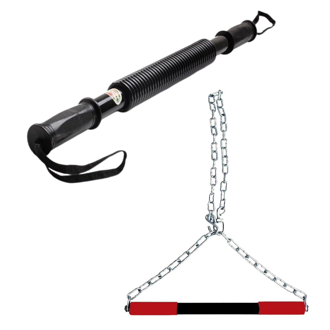 Zordik- Height Increase Pull Up Bar for ChinUps Hanging Rod for Home/Gym for Heavy Duty Chain Sangal+ Power Twister Bar Exercise Equipment For Upper Body And Arm Strengthening-image-23