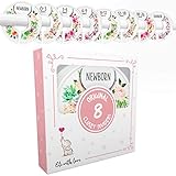 Baby Closet Size Dividers Girl by Eli with Love – Set of 8 – Baby Closet Dividers Floral - For Nursery Closet Organization – Baby Girl Clothes Size/Age Hanger Dividers – Newborn to Toddler (Floral)
