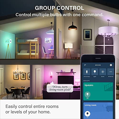Image of Sengled Alexa Light Bulb, Candelabra Light Bulbs Color Changing, Candelabra LED Light Bulbs 450 LM 45W Equivalent RGBW, E12 LED Bulb, Smart Bulbs That Work with Alexa Only, No Hub Request, 2 Pack
