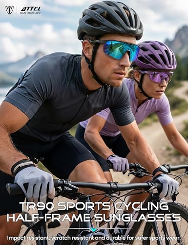 Image of ATTCL Sports Sunglasses for Men Women: UV400 Protection Running Sunglasses Wrap Around Glasses for Cycling Baseball Fishing