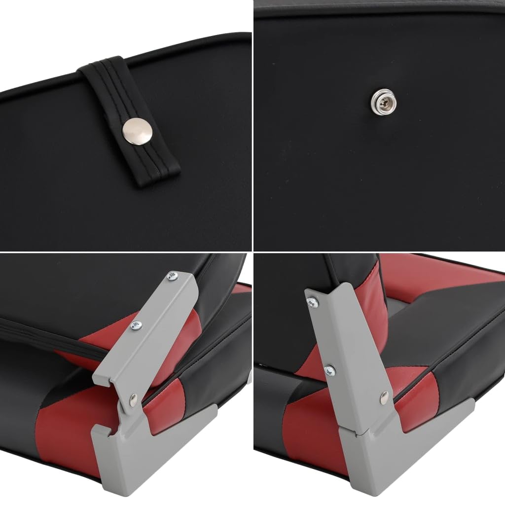 vidaXL Set Sedile da Barca Pieghevole 4 pz con Schienale Alto