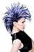 Produktbild WIG ME UP ® - PW0078-1-P103PC10 Perücke Faschingsperücke Karneval Punk Glam Vamp Mohawk Iro Auftoupiert Schwarz Blauviolett