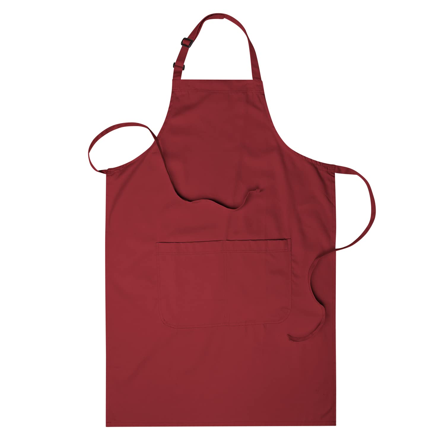 Bronta Mill Unisex Wine Plain Chef Work Diy Apron With Twin Pockets