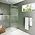 Glass Warehouse 36" x 78" Frameless Shower Door - Single Fixed Panel Fluted Frosted Brushed Nickel Nickel Finish