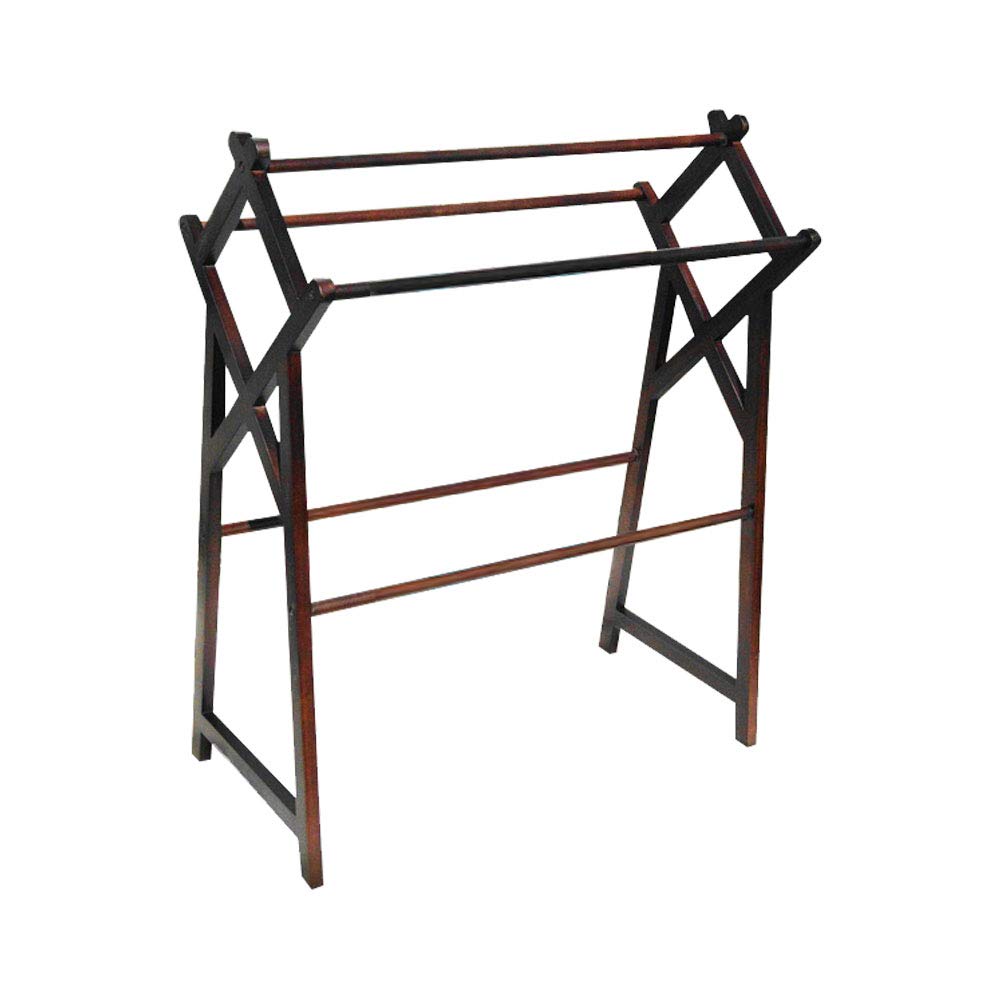 Cross Towel Rack (Blanket Rack) in Solid Mahogany Wood