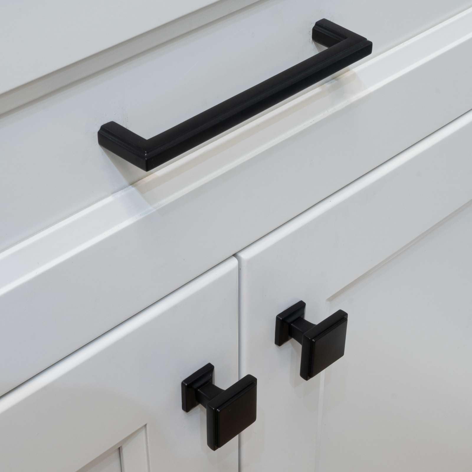 Modket Schrankgriffe, 128 mm, Lochmitte, Küchenschrankgriffe, Schrank-Hardware, Küchengriffe für Schränke, Schränke, Schubladen, Mattschwarz, 10 Stück