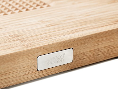 Joseph Joseph Cut & Carve Non-Slip, Multi-Function, Double-Sided Chopping Board for Food Preparation and Carving, Bamboo wood, Large - Image 6