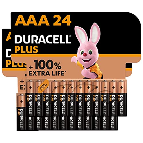 Duracell Plus AAA Alkaline Batteries [Pack of 24], 1.5V LR03 MN2400 [Amazon exclusive]