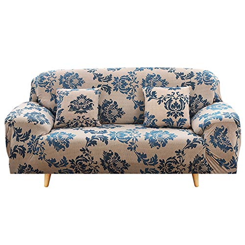 HEYOMART Sofa Cover High Stretch Elastic Fabric 1 2 3 Seater Sofa Slipcover Chair Loveseat Couch Cover Polyester Spandex Furniture Protector Cover with 1 Pillowcase (3 Seater