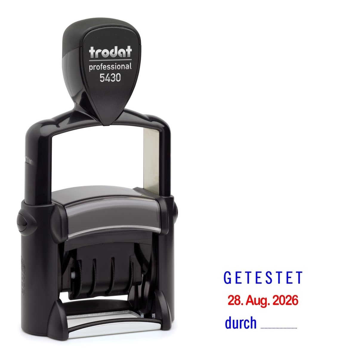 Trodat Professional 5430 Tampon dateur 2 couleurs (bleu/rouge) Personnalisable G E T E S T E T