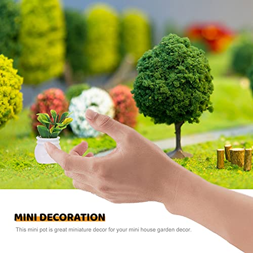HEALLILY 10Pcs de Planta Artificial Mini Vasos de Plantas Em Miniatura Miniatura Falso de Flores Pla
