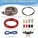 Verstärker Kabelsatz, Anschluss-Set Auto Verstärker Kabel Set, Subwoofer Kabel Set Endstufe Kabel, Car Audio Wire, 800W (8-Gauge Leitung, 5 Meter)