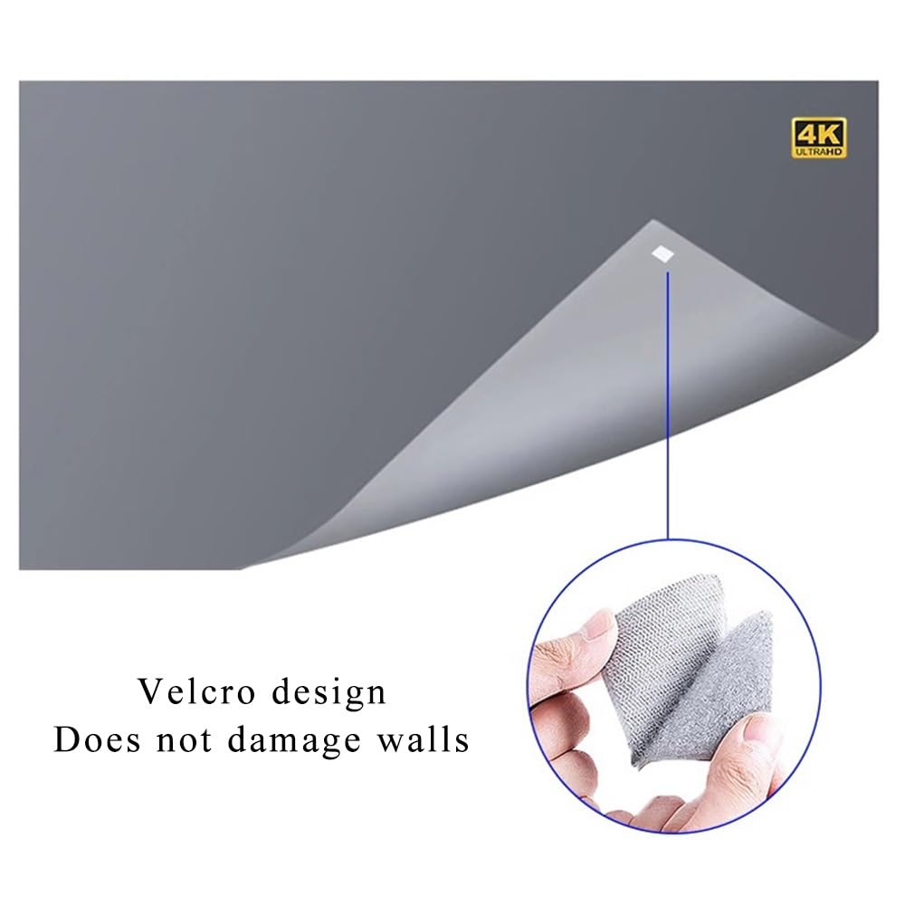 Tenda Proiettore Portatile Pieghevole 60 72 84 100 Pollici Anti-Luce 4K HD Schermo Di Proiezione 16:9 Telo Videoproiettore Per Interni Esterni Cinema(84inch (16:9))