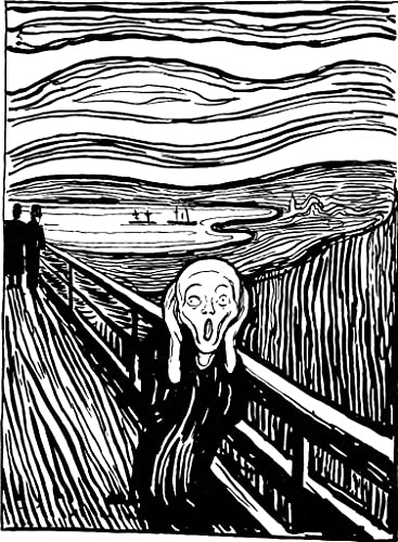 Affiche Le Cri d'Edvard Munch de décoration murale salon toile 60x90cm