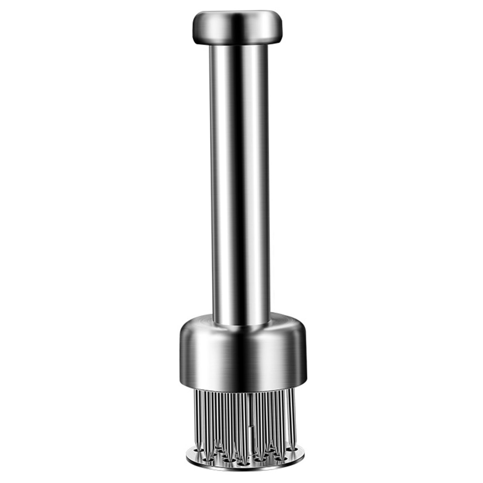 Wilafury Stainless Steel Meat Tenderizer, 21 Blade Needle Meat Tenderizer Tool for Steak, Pork & Chicken, Ergonomic Kitchen Gadget, Silver