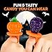 30 Pack Halloween Ring Candy - Individually Wrapped Holiday Themed Pumpkin And Skull Lollipops – Trick Or Treat Strawberry And Tutti Frutti Delicious Candys - Bulk Halloween Suckers Great Use, For Kids, Party Favor, Classrooms, Goodie Bags