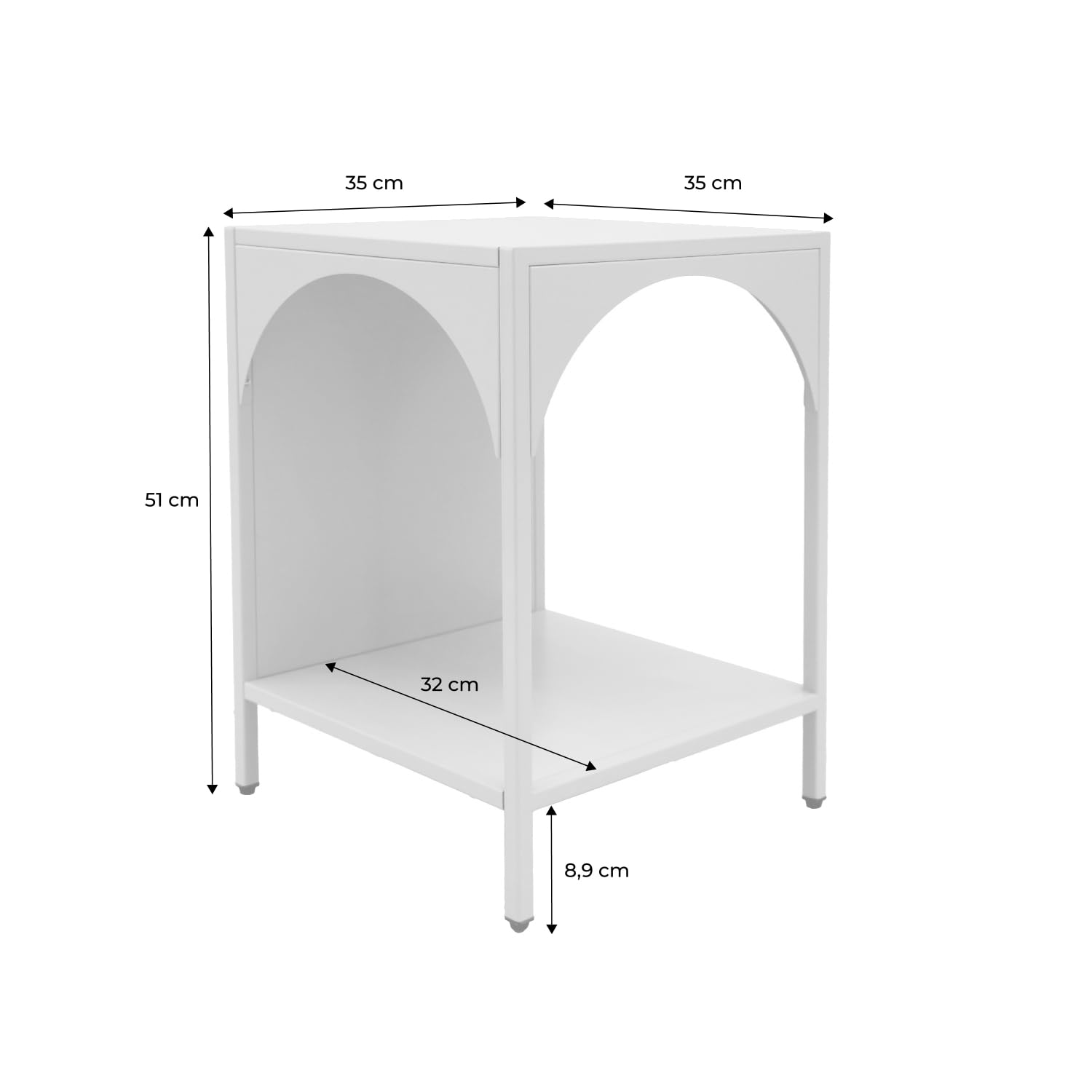 sweeek - Lot de 2 Tables de Chevet. Tables d'appoint en Acier Style Industriel. Rose. L 35 x l 35 x H 52cm