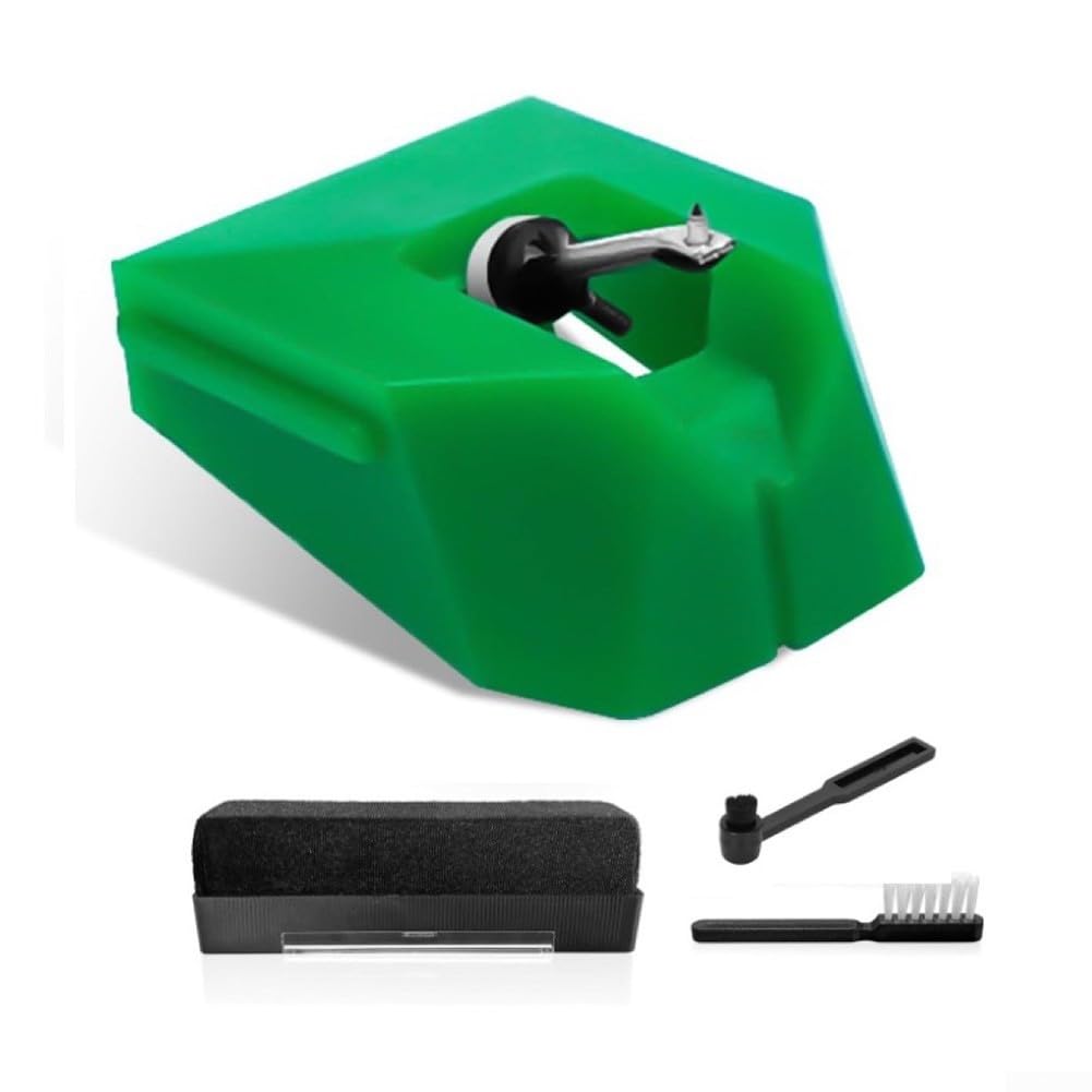 Aguja de repuesto para Audio-Technica AT-VMN95E, compatible con las series AT-LP120X y VM95, lápiz capacitivo de seguimiento preciso con herramientas de limpieza de discos