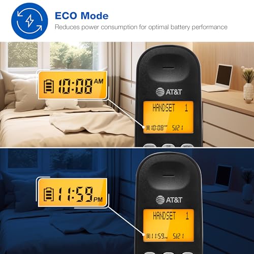 Image of AT&T EL1101 DECT 6.0 Cordless Phone | Caller ID, Lighted Keypad, LCD Display, Full Duplex Speakerphone, ECO Mode, Quiet Mode