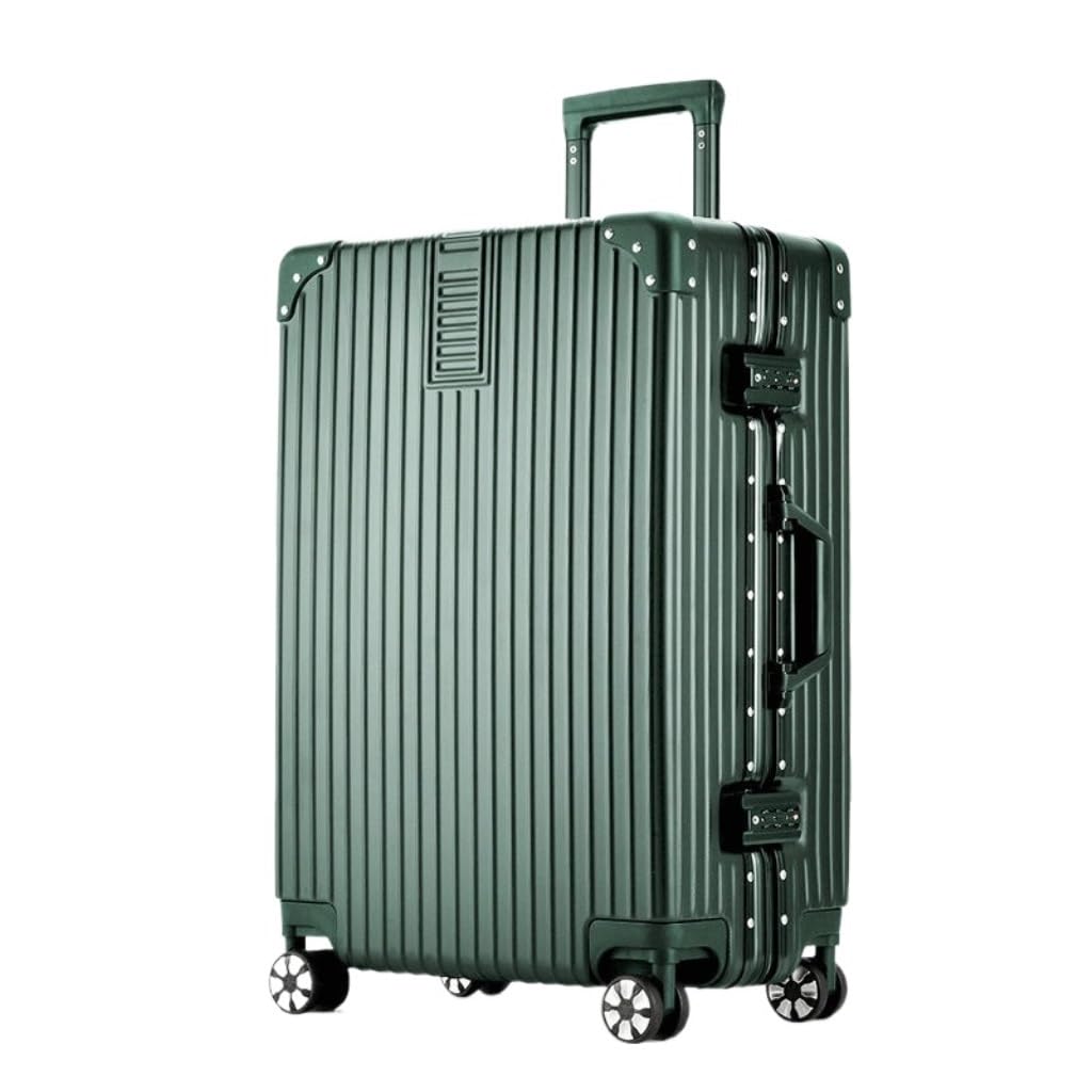 Reisekoffer Aluminium Rahmen Trolley Hülle Silent Universal Wheel Gepäck Koffer Retro 20-Zoll-Schüler Passwort Box Trolley Hülle