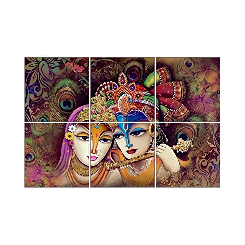 NISH! Radha Krishna Printed Picture Highlighter Tile Mural Backsplash