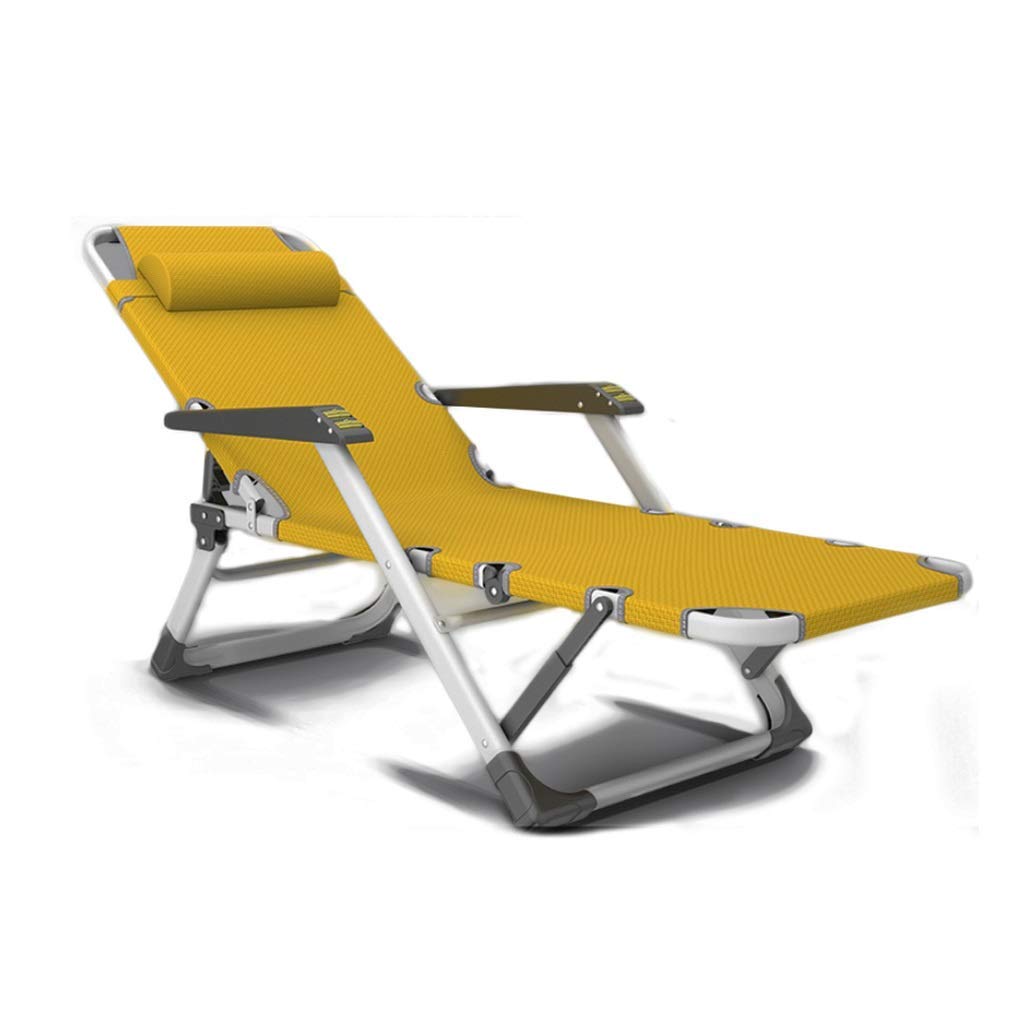Chaise Longue de Jardin pliable et inclinable pour terrasse et camping