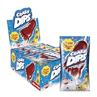 Chupa Chups Crazy Dips Cola, enthält 24 Stück, erfrischend-süßer Cola-Geschmack, geeignet für Geburtstag, Halloween, Weihnachten, 24 x 14g