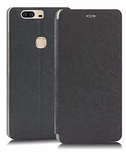Image of Heartly Premium Luxury PU Leather Flip Stand Back Case Cover for Huawei Honor V8 - Black