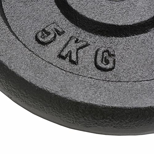 Tidyard Gewichtsschijven, gewichtsplaten, 4 x 5 kg, van gietijzer, halterschijven 20 kg, reservegewicht voor fitnessstudio, gewichtsschijven, gewichtsschijven 20 kg, halterschijven 20 kg - Afbeelding 4