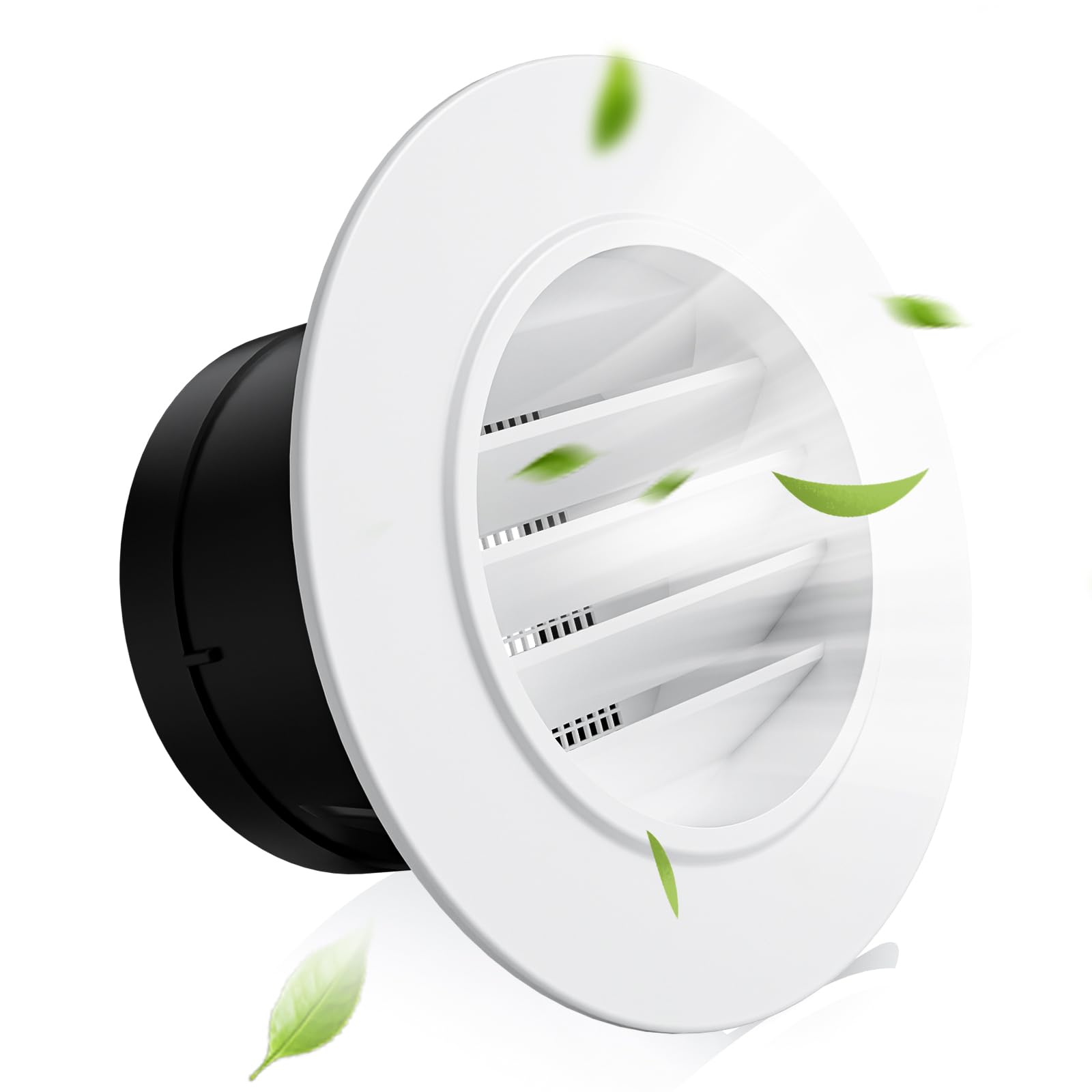 4 Inch Soffit Vents,4 Inch Round Soffit Vent Cover, Mosquito-Proof Airtight Design Soffit Exhaust Vent, ABS Vent for Bathroom Kitchen Exhaust Fan Indoor Outdoor Installation