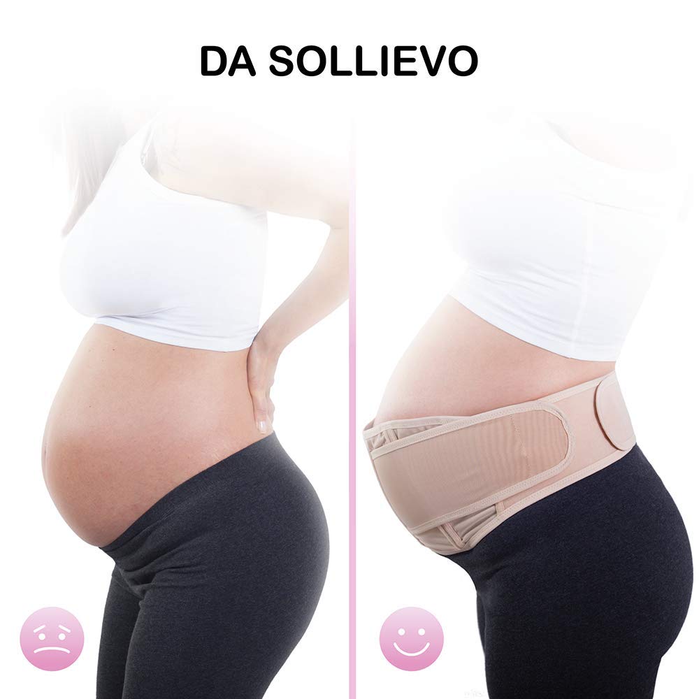 Faja de apoyo para embarazo, lumbar, ajustable, postparto, premamá, contenitiva, faja negra para maternidad, pabellón para después del parto, encinta transpirable Carne Talla única