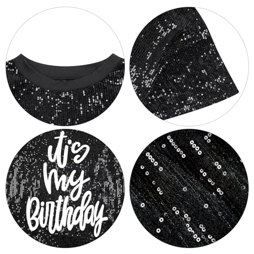 Image of FLOYU Women Sequin Birthday Dress It's My Birthday Dresses Sparkly Party Tops Sexy Birthday Outfits