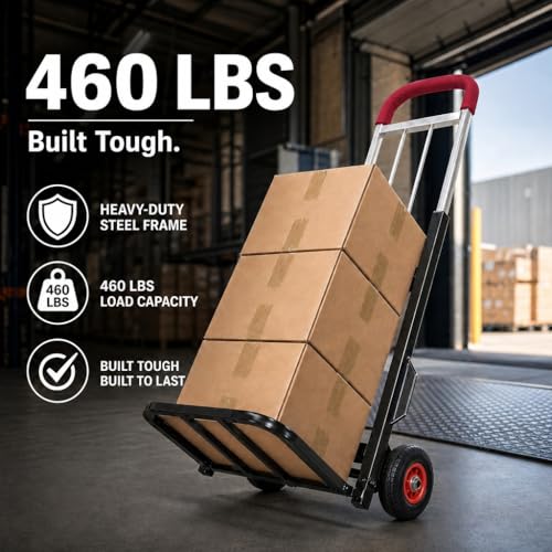 Carretilla plegable resistente 460 lbs ruedas todo terreno miniatura 5