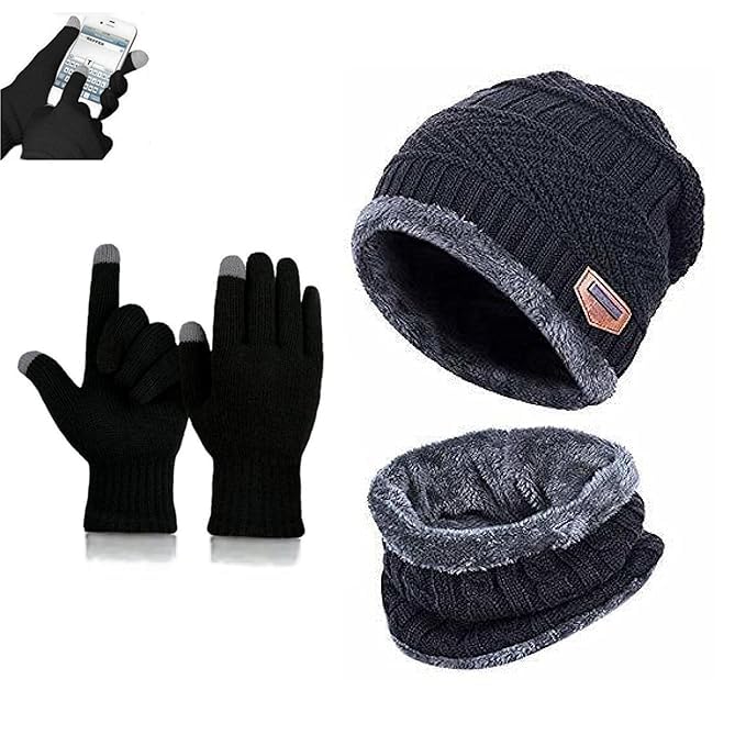 goodfriends Reffer 3-in-1 Winter Knit Beanie, Neck Warmer and Gloves Set-picture-1