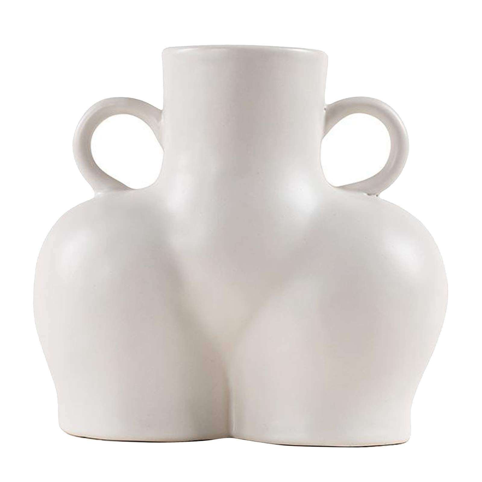 Tubayia Ceramic Flower Vase Human Body Shaped Vase Decoration for Home, Office, Hotel (A S)