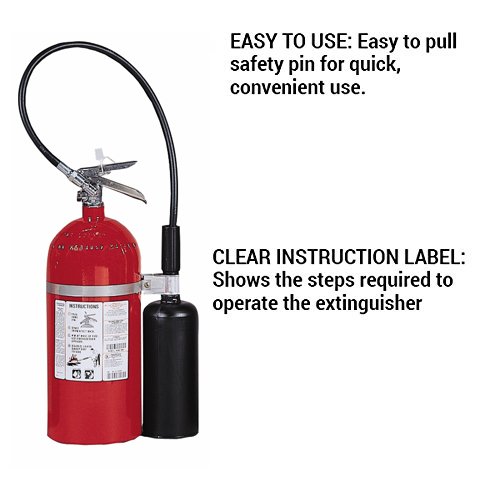 Kidde 466181 Pro 10 Carbon Dioxide Fire Extinguisher, Electronic Safe, Environmentally Safe, UL Rated 10-B:C