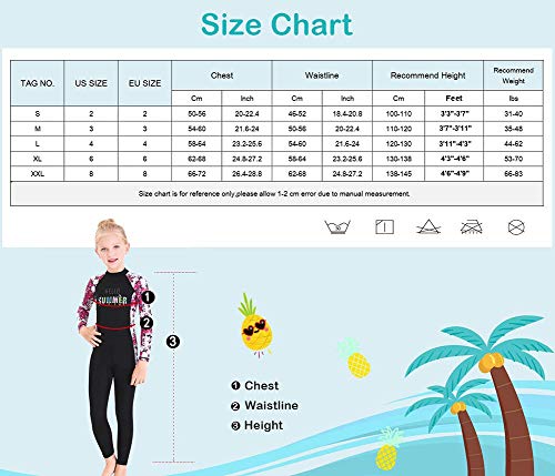 Image of Full Body Kids Swimsuit One Piece Rash Guard Long Sleeve Wetsuit Skin for Girls Boys