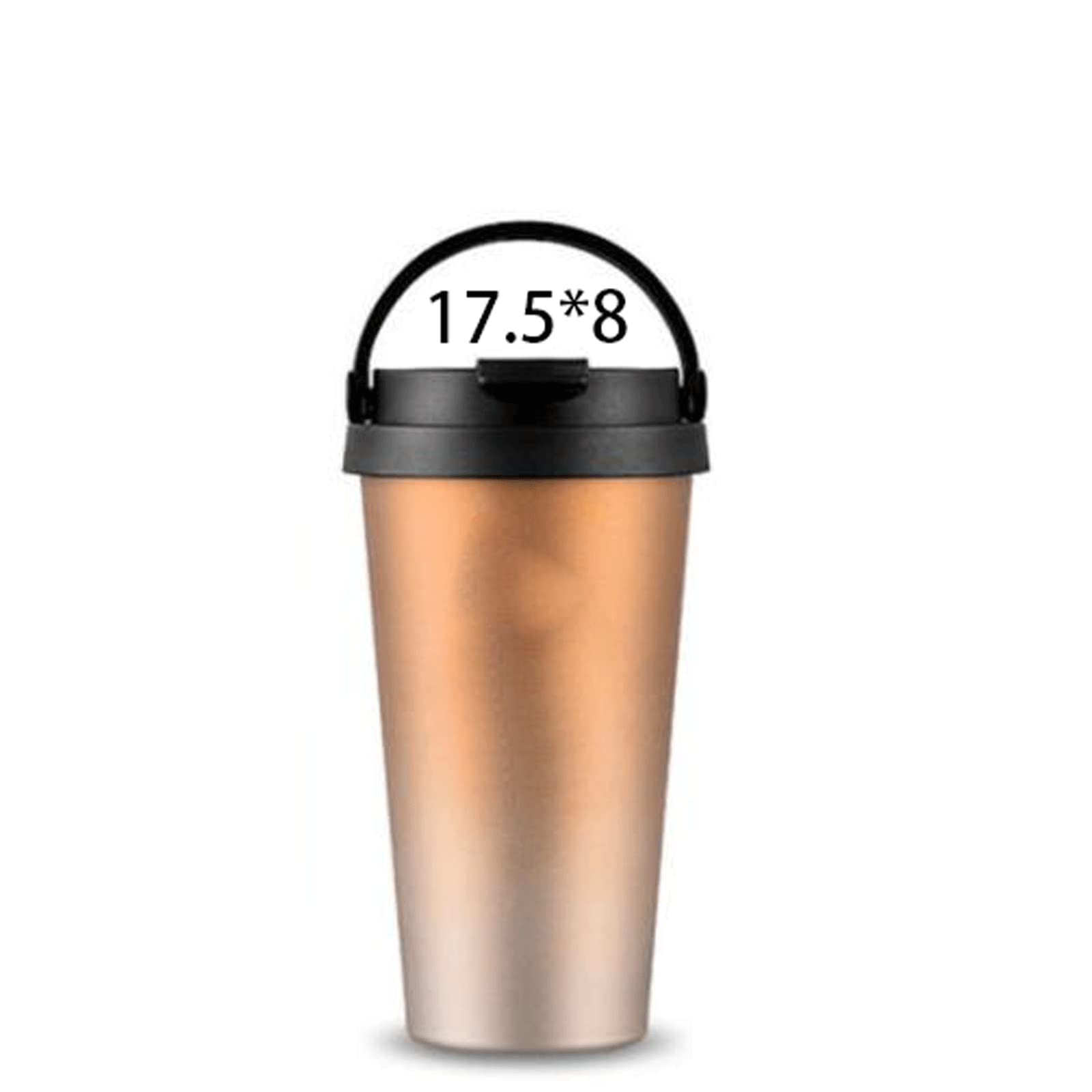Tazza da Viaggio per tè Tazza da caffè Mark Tazza Termica a Doppio Strato in Acciaio Inossidabile con Rivestimento Elasticizzato