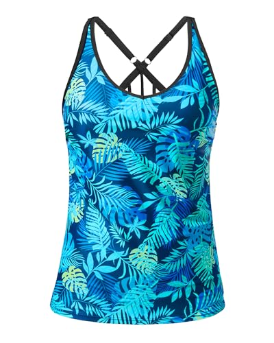 Image of Yonique Womens Tankini Top Only Athletic Swim Top Modest Tankini Swimsuit No Bottom