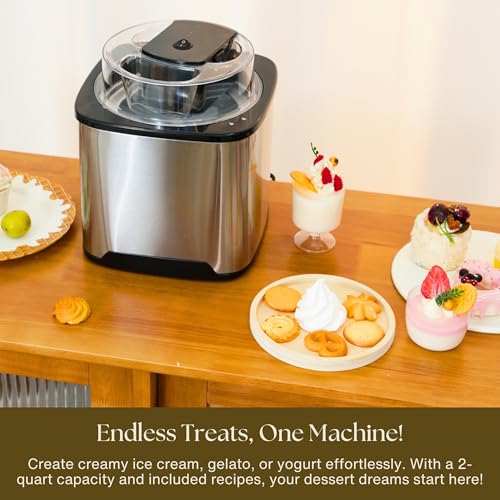 Eismaschine – 2 Qt Soft-Serve-Eismaschine für Kinder mit Eisportionierer – Verwendung als Gelato-Maschine, Sorbet-Maschine und gefrorene Joghurt-Maschine – Eismaschinen und Eismaschinen für Zuhause – Bild 3