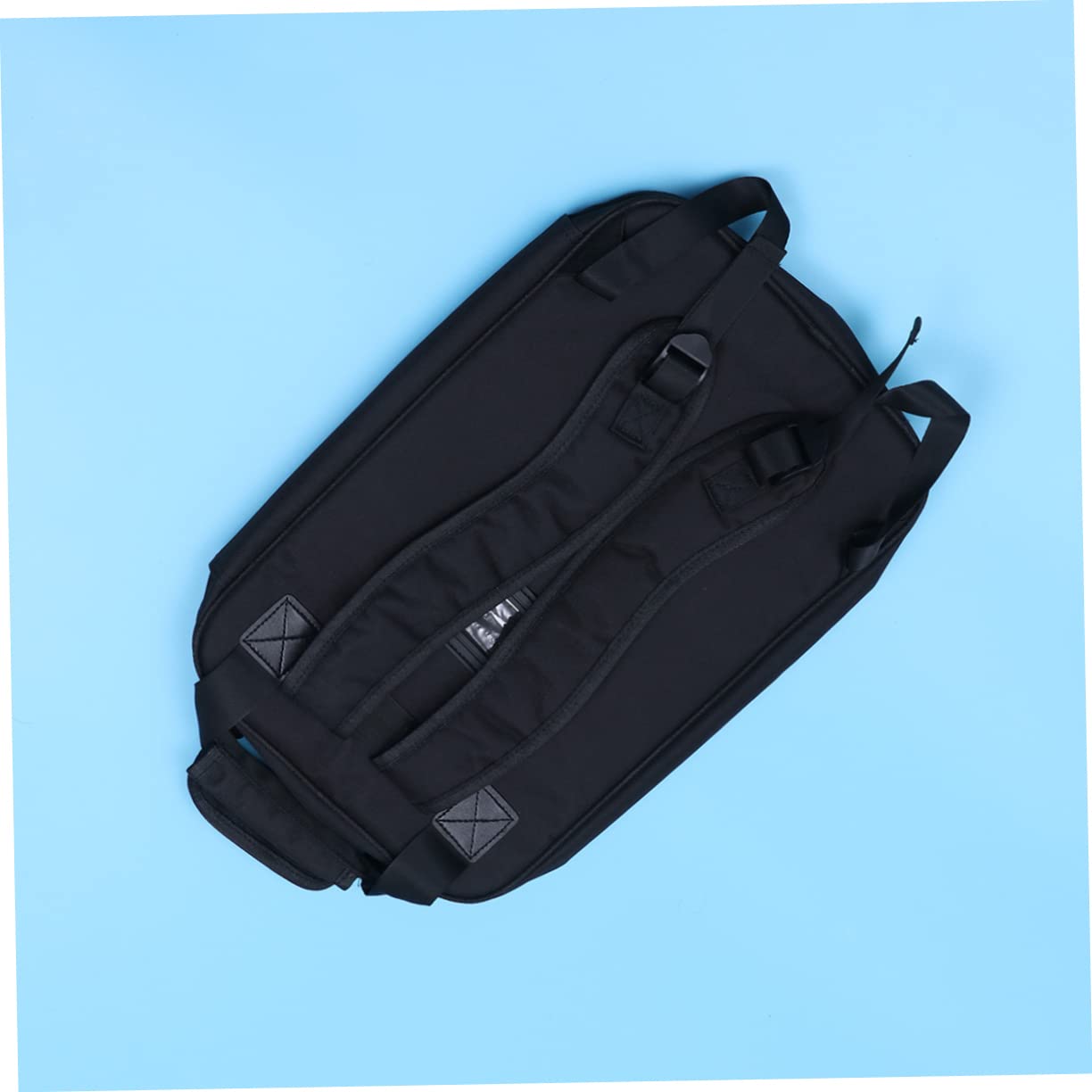 ibasenice Custodia per Bacchette Batteria Zaino in Pvc Nero, Design Curvo e Doppio Gancio, Maniglia per Pratica e Concerto