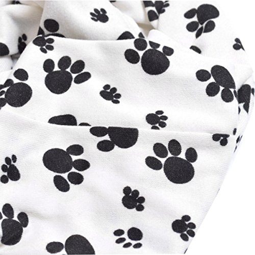 TrendsBlue Premium Dog Paw Print Double Layer Infinity Loop Circle Scarf4