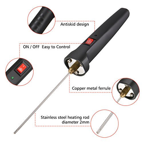GOCHANGE Foam Cutter, Cutting Machine Pen Electric Hot Knife Foam Cutter With Button and Power Light, 100-240V/15W Hot Knife 10CM Styrofoam Cutting Pen with Electronic Voltage Transformer Adaptor